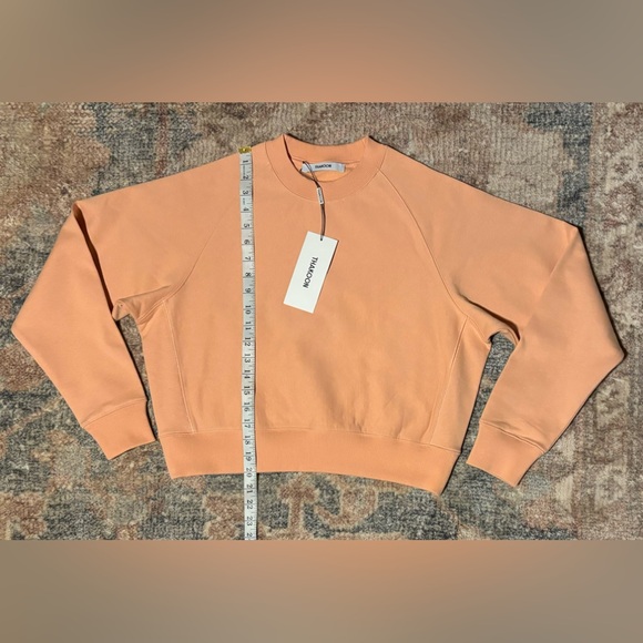 NWT Thakoon Peach Crewneck Crop Sweatshirt - Picture 3 of 5